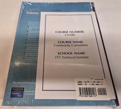 Probation, Parole and Community Corrections (6th Edition) Hardcover NEW SEALED