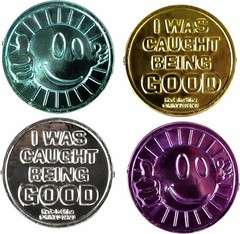 Shimmering Classroom Incentive Coins – 144 Caught Being Good Tokens (1.25 Inch)