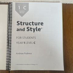 IEW Structure And Style Year 1 Level C Teacher’s Manual