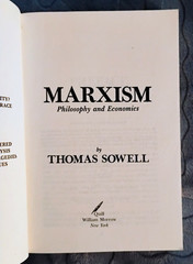 Marxism Philosophy and Economics by Thomas Sewell VG SC 1st Quail Edition 1985