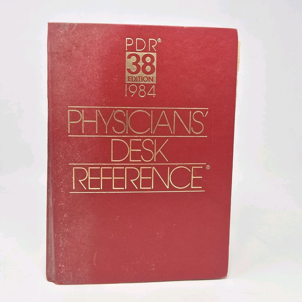 Physicians Desk Reference 1984 38th Edition Hospital Library Hardcover Worn