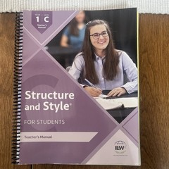 IEW Structure And Style Year 1 Level C Teacher’s Manual