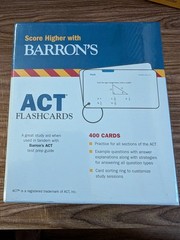 ACT Flashcards Barron’s Test Prep3rd Edition 400 Cards To Achieve Higher Score
