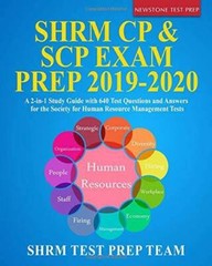 SHRM CP SCP Exam Prep 2019-2020: A 2-in-1 Study Guide with 640 Tes – VERY GOOD