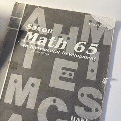 Saxon 65 Math SET (2nd Edition)65 Textbook, Answer Key & Test Forms (cover Wear)