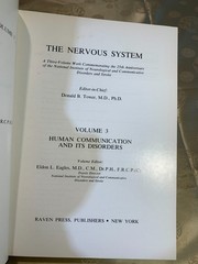 3 Volume Set THE NERVOUS SYSTEM 1975 Donald Tower Neuroscience & Human Disorder