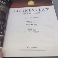 Business Law: Text and Cases – Hardcover By Clarkson, Kenneth W GOOD