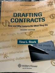 Aspen Series -Drafting Contracts : How & Why Lawyers Do What They Do- Paperback