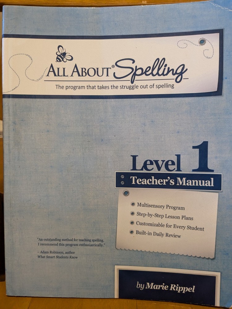 All About Spelling 1 & 2, Teachers Manuals, Flash Cards, Word Banks