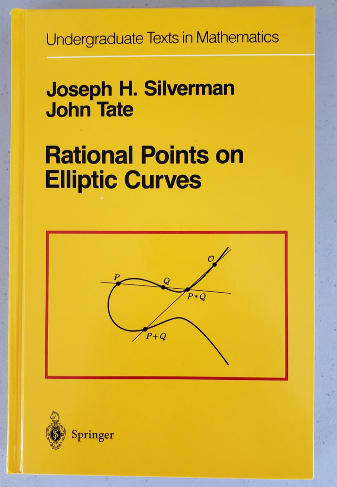 Silverman Tate Rational Points Elliptic Curves 1992 Springer HC NEW 1st Ed 3rd