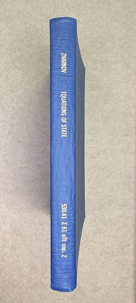 Equations of State for Solids at High… by Zharkov (USSR) 1971 HC Lib Rebind VG