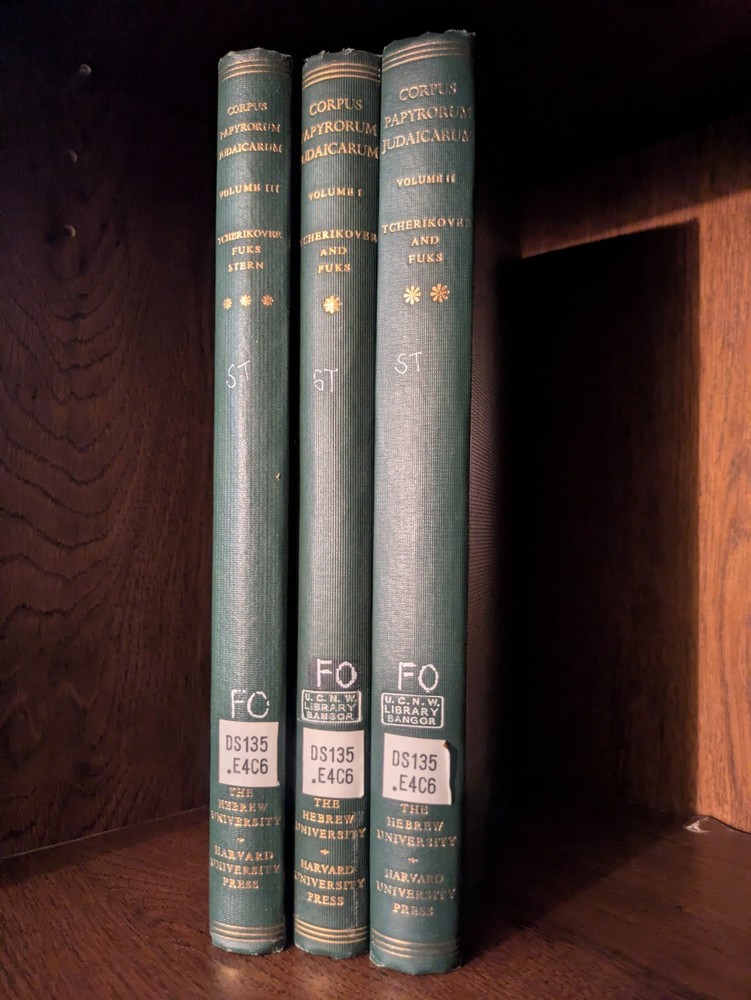 Corpus Papyrorum Judaicarum – 3 Volume Set – Hardcover