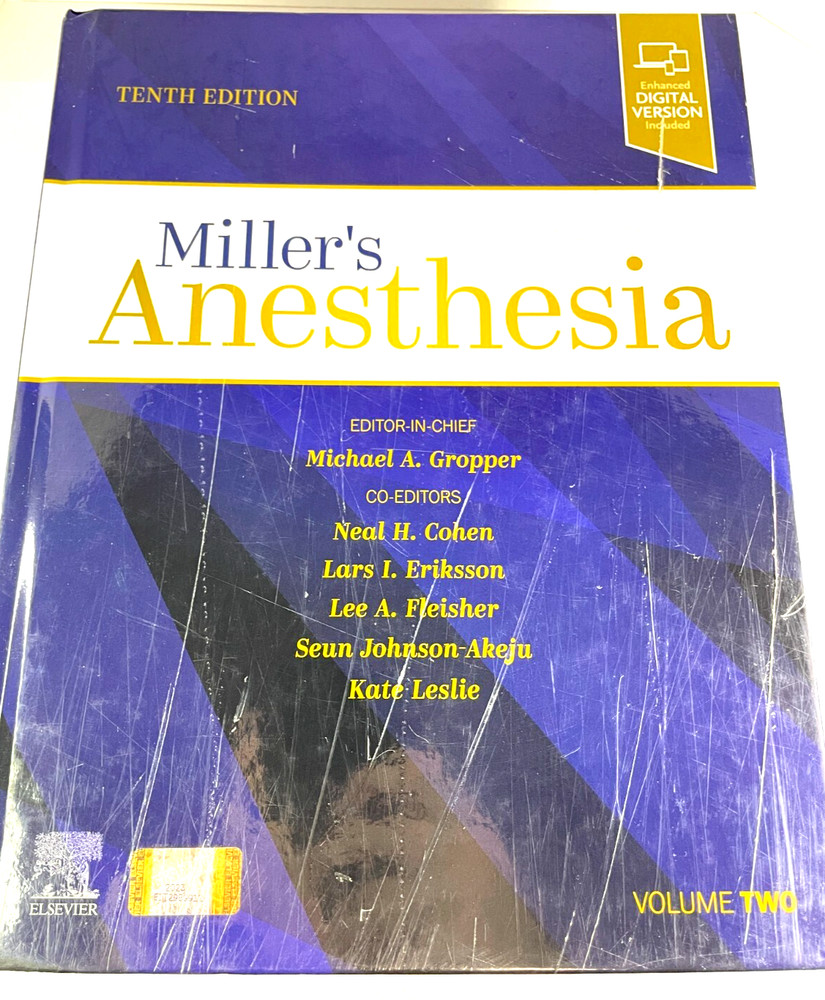 Miller’s Anesthesia – 10th Edition – Volume 2 ONLY – Hardcover – Gropper