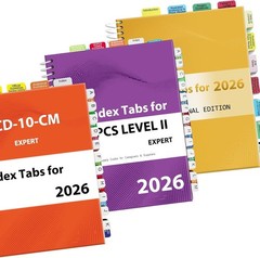 Professional 2026 CPT ICD-10 HCPCS Tabs: Laminated, Scientific Design, Quick Nav