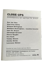 Close-Ups Contemporary Art And Carl Th. Dreyer Eva Koch Annika Strom Art Book