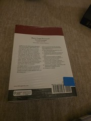 Aspen Coursebook Ser. Basic Legal Research: Tools and Strategies by Amy E. Sloan