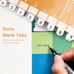 Index Tabs for CPT 2026 Professional Edition, Laminated and Color Coded Code …