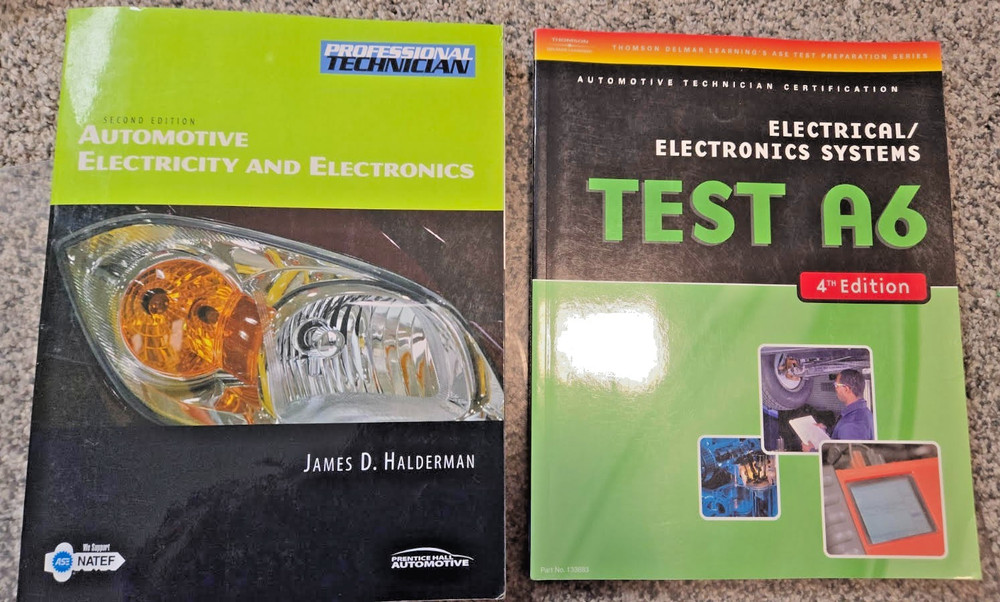 Combo Textbook & Test Prep Automotive Electricity & Electronics Test A6, SC, 2nd