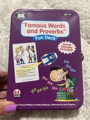 Super Duper Publications, Famous Words Proverbs, Fun Deck ￼
