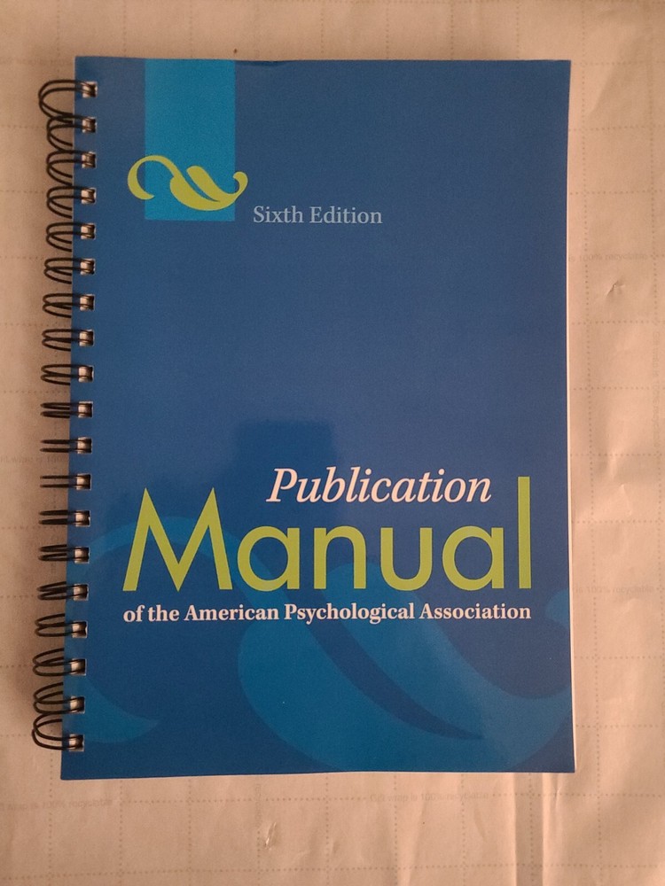 Publication Manual of the American Psychological Association