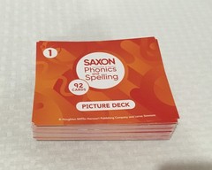 HMH SAXON PHONICS & SPELLING PICTURE CARD DECK / 92 PICTURE CARDS / GRADE 1