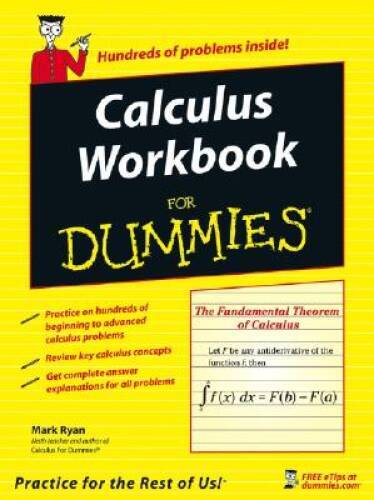 Calculus Workbook For Dummies – Paperback By Ryan, Mark – GOOD