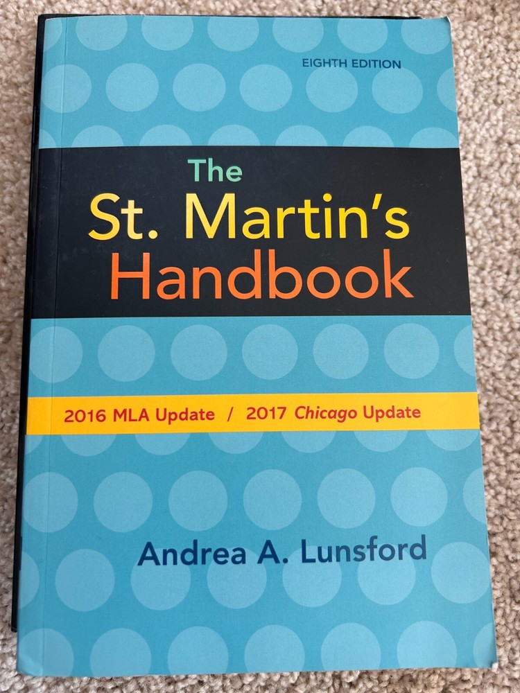 St. Martin’s Handbook with 2016 MLA Update by Andrea A. Lunsford (2017, Trade…