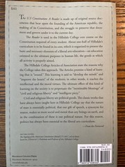 U.S. Constitution A Reader Hillsdale College Politics American History :VG
