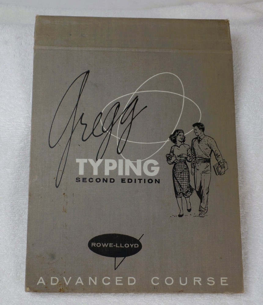 Gregg Typing Advanced Course Second Edition Textbook Rowe-Lloyd 1958 School Book