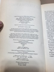 The Concise Oxford Dictionary of Mathematics