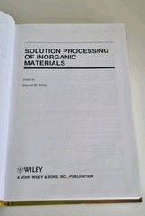 Solution Processing of Inorganic Materials by David Mitzi (Hardcover, 2009)