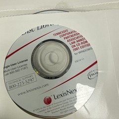 LexisNexis 2001 Tennessee Corporations Partnerships & Associations Law & CD ROM