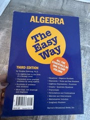 Barron’s Easy Way Ser.: Algebra the Easy Way by Douglas D. Downing (1996, Trade