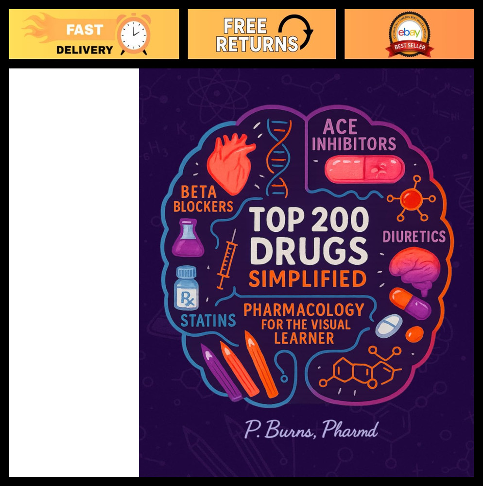 Pharmacology Coloring Book & Study Guide: 200 Drugs, 300+ Pages, Memory Aids, Hi