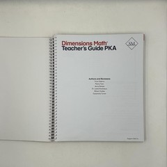 DIMENSIONS MATH TEACHER’S GUIDE PKA SINGAPORE MATH PAPERBACK RED GREEN 2018