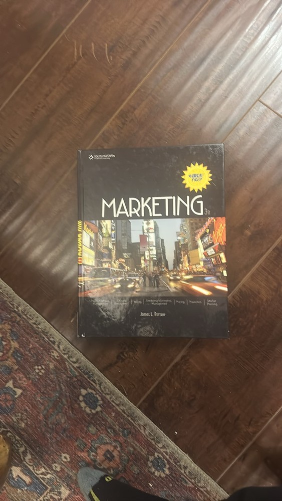 Marketing 3e James L. Burrow South-Western Cengage Hardcover Textbook