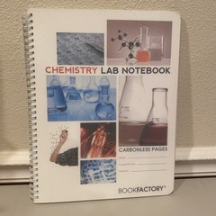 BookFactory Chemistry Lab Notebook – Scientific Grid Pages, 50 Pages (8.5×11