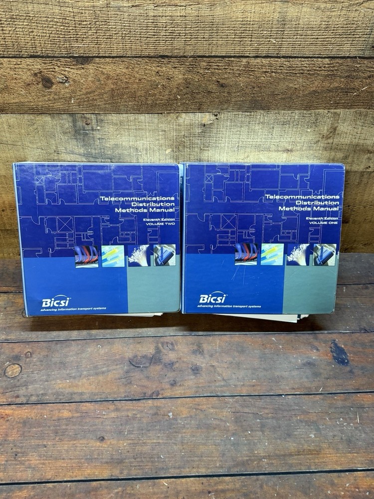 BICSI Telecommunications Distribution Methods Manual 11th Ed Vol 1 & 2