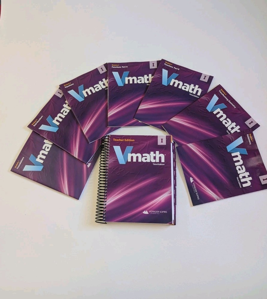 Voyager Vmath Level I (8th Grade) Teacher Edition 7 Student Modules Homeschool