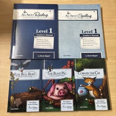 Lot 5 All About Reading Spelling Level 1 Teachers Manuals Readers 1-3 Set COLOR