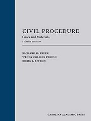 Civil Procedure: Cases, – Hardcover, by Freer Richard; Perdue – Acceptable