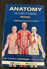 Anatomy Flash Cards Quick Study Vincent Perez, 300 Cards, 14 Systems