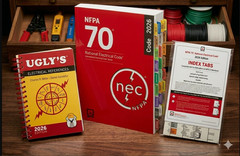 NFPA 70 National Electrical Code 2026 + index tab 26 + ugly electrical 26 Spiral