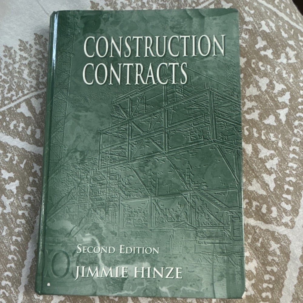 Construction Contracts Second Edition Jimmie Hinze McGraw-Hill Hardcover English