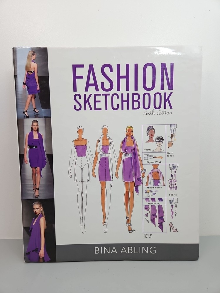 Fashion Sketchbook Hardcover Bina Abling SIXTH EDITION with DVD