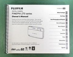 FujiFilm Z70 Instruction Manual: 128 Pages & Protective Covers!