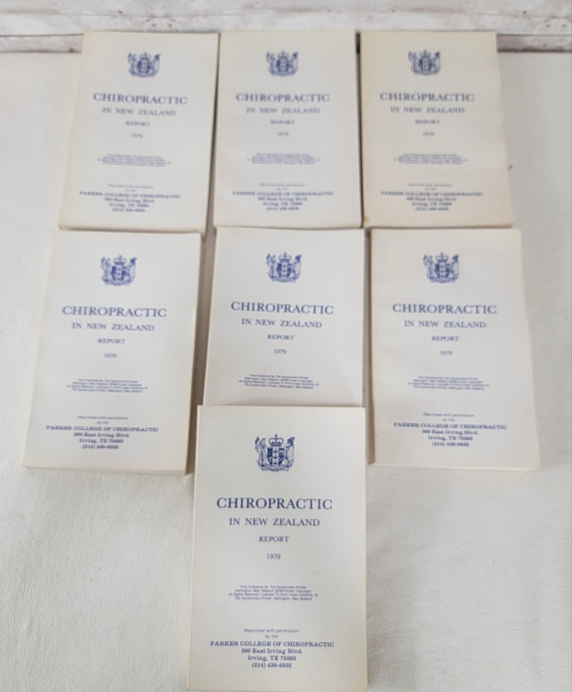 Bulk Lot of 7 Chiropractic in New Zealand 1979 Report Parker College Reprints