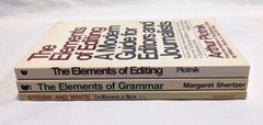 Elements of Style Editing Grammar 3 Pb Books Lot Strunk White Plotnik Shertzer