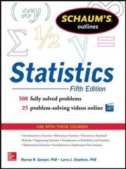 Schaum’s Outline of Statistics, 5th Edition – paperback Spiegel, Murray R|St…