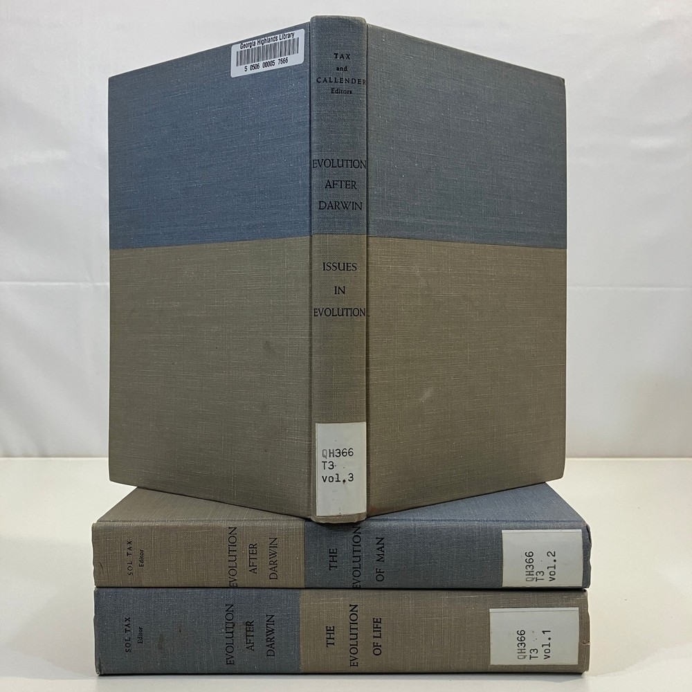 Evolution After Darwin 3 Volume Set Sol Tax Charles Callender 1969 Ex-Library